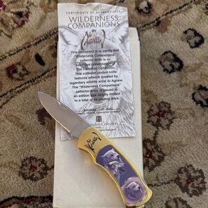 Al Agnew Wilderness Companions Knife with Purple and Gold Accents